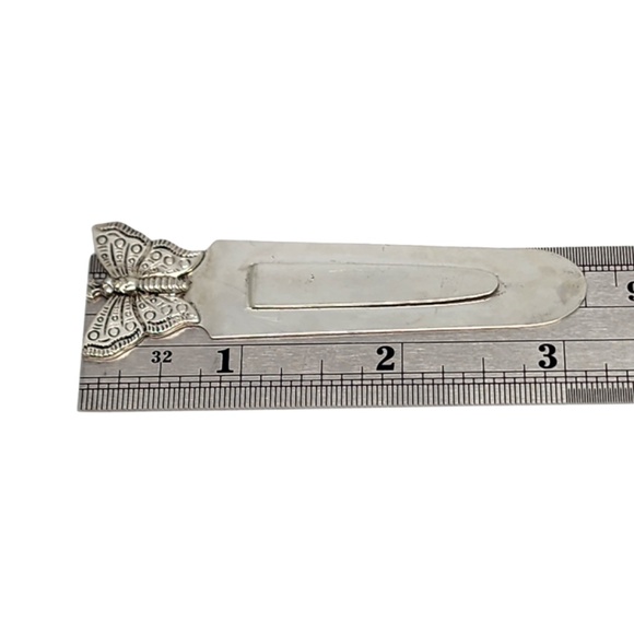 Vintage William Manton England Sterling Silver Butterfly Bookmark #16818 - Picture 7 of 7